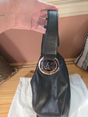 Michael Kors Black Leather Shoulder Bag